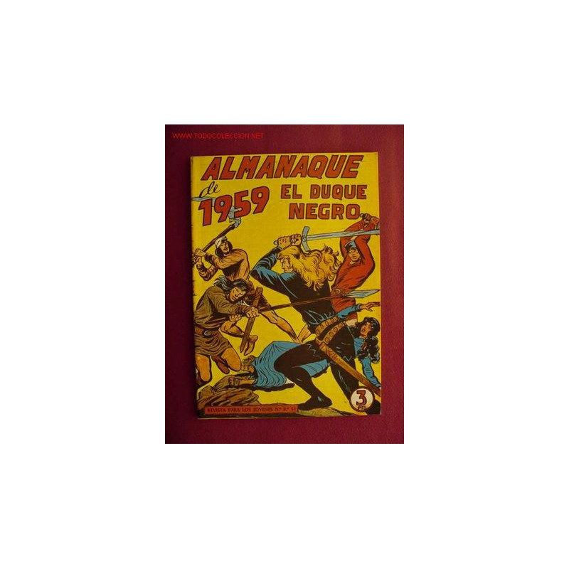 EL DUQUE NEGRO (MAGA). ALMANAQUE 1959 (facsimil)